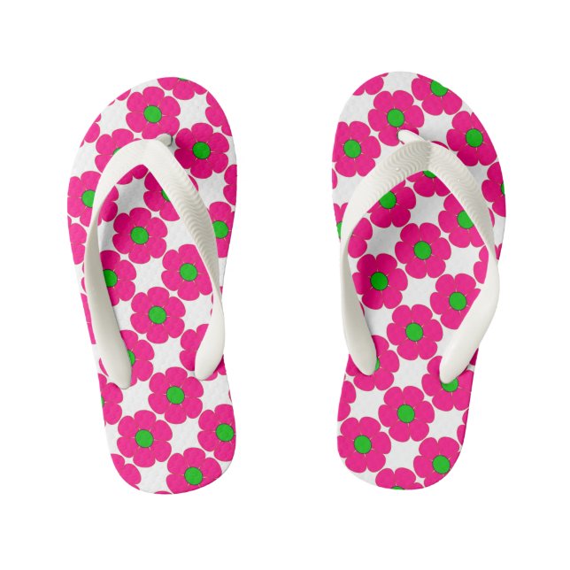 Flip Flops, Kids/Flowers Kid's Flip Flops (Footbed)
