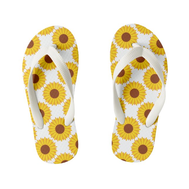 Flip Flops, Kids/Sunflowers Kid's Flip Flops (Footbed)
