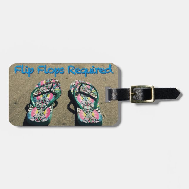 Flip Flops Luggage Tag (Front Horizontal)