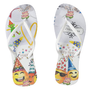 Flip Flops Merry Christmas Happy Birthday
