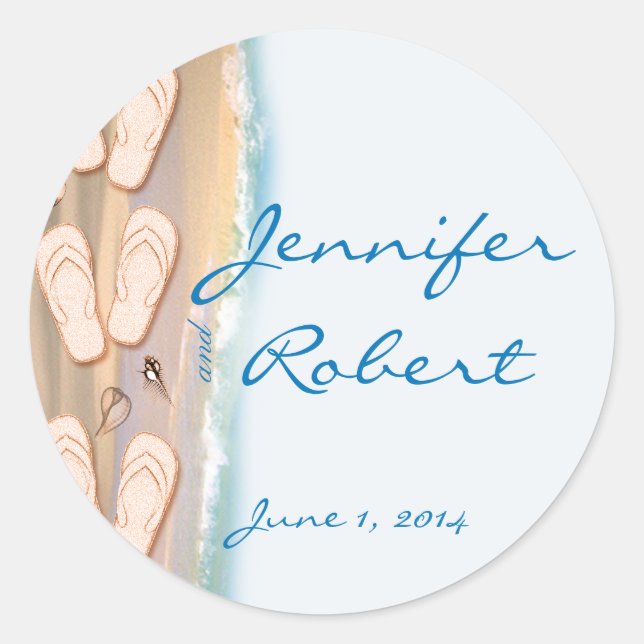 Flip Flops on the Beach Envelope Seal (Front)