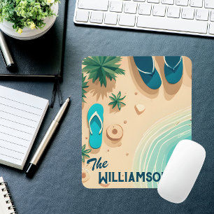 Flip Flops on the Beach Mouse Mat
