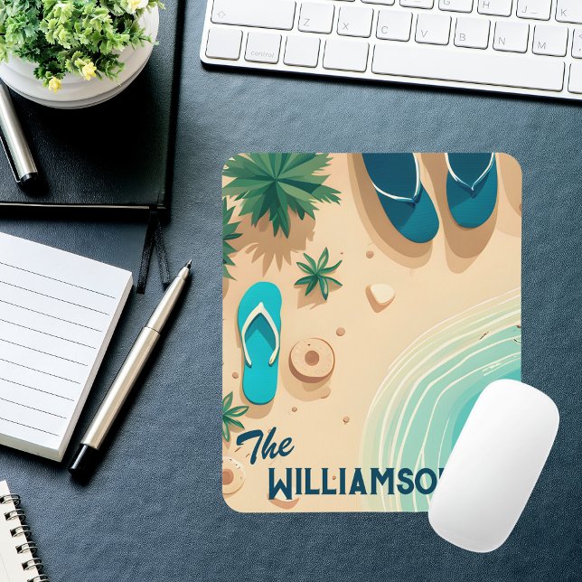 Flip Flops on the Beach Mouse Mat (Creator Uploaded)