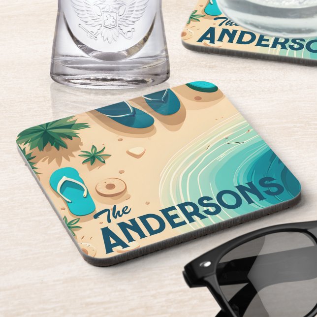 Flip Flops on the Beach Signature  Coaster (Creator Uploaded)