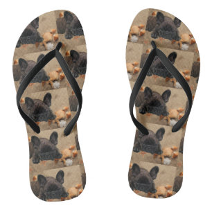 Flip Flops pair french bulldogge
