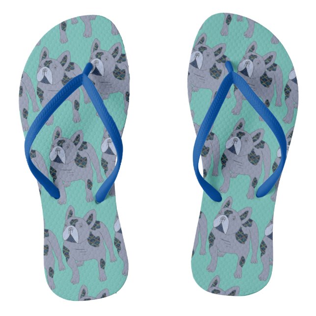 Flip Flops pair French Bulldogge Badesandy (Footbed)