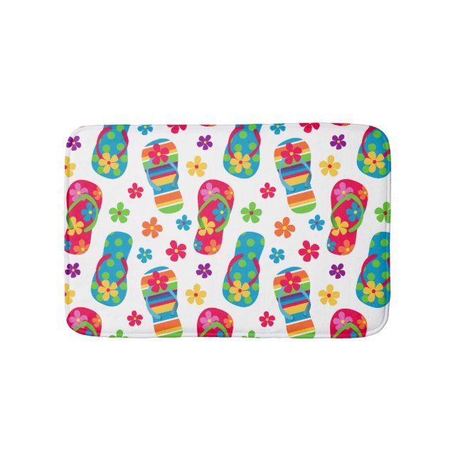 Flip Flops Pattern Bath Mat (Front)