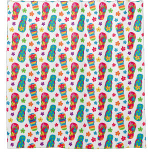 Flip Flops Pattern Shower Curtain
