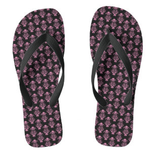 Flip Flops/Pink Damask Flops