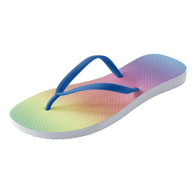 Flip Flops - Rainbow Stripes (Angled)