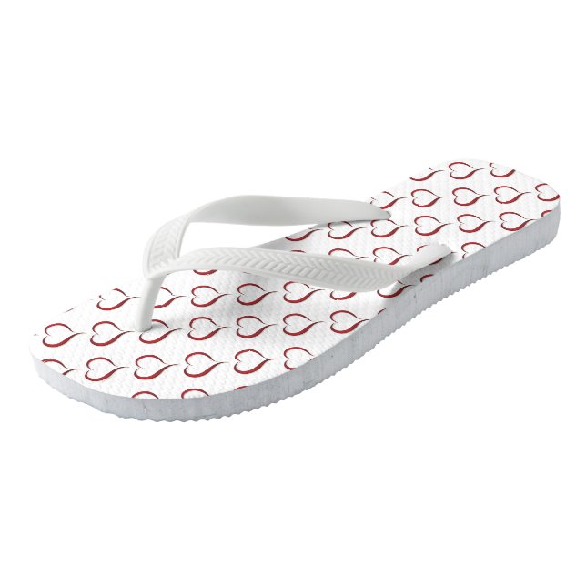 Flip Flops/Red Hearts Flops (Angled)