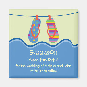 Flip Flops Save The Date Magnet