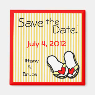 Flip Flops Save the Date Magnets