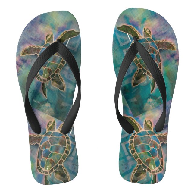 Flip Flops - Sea Turtles (Footbed)