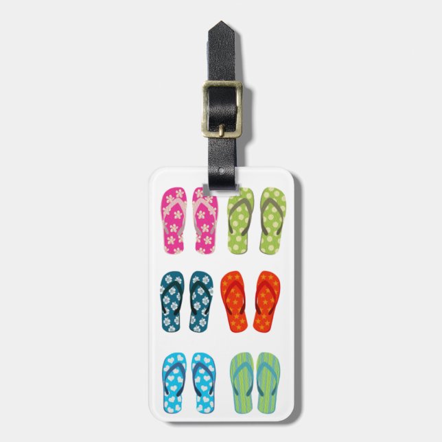 Flip Flops Six Pack Luggage Tag (Front Vertical)