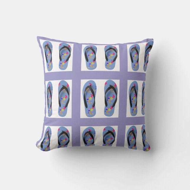 Flip Flops Squares Kids  Cushion (Front)