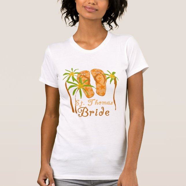 Flip Flops St. Thomas Bride T-Shirt (Front)
