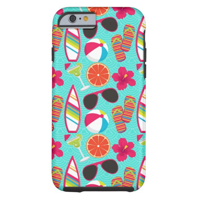 Flip Flops Sunglasses Beach Ball iPhone 6 Case (Back)