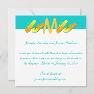 Flip Flops Tropical Wedding Invitations