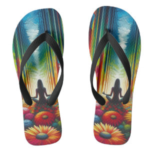 Flip Flops. Unique colourful flower bed disign Flip Flops