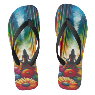 Flip Flops. Unique colourful flower bed disign Flip Flops