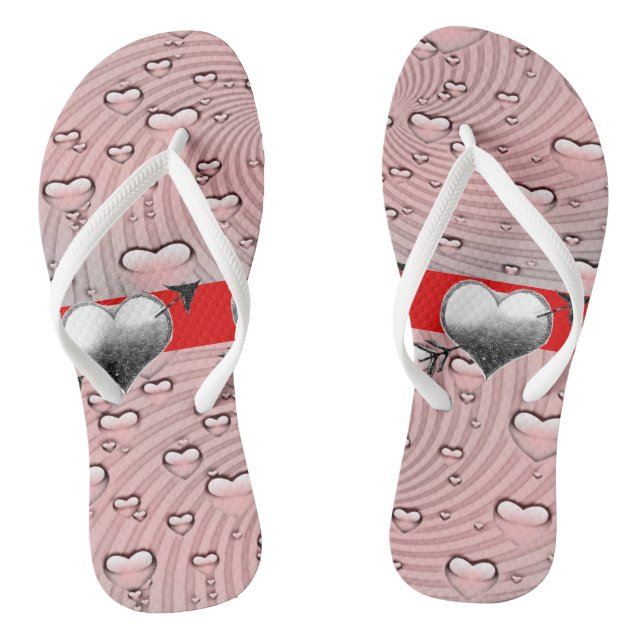 Flip Flops Valentine's Day (Footbed)