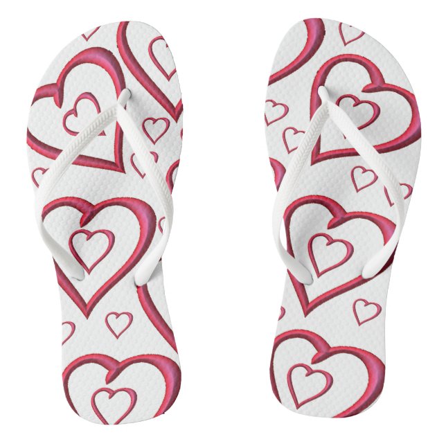 Flip Flops Valentine's Day (Footbed)