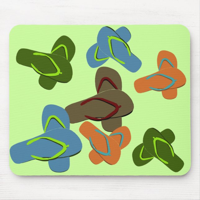 Flip Flops Vector Art Mouse Mat (Front)