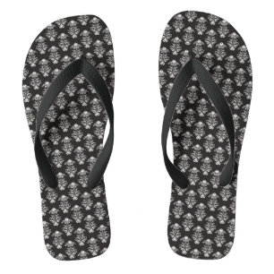 Flip Flops/White Damask Flops