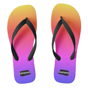 Flip-Flops with a Gradient Rainbow Colour Design Flip Flops