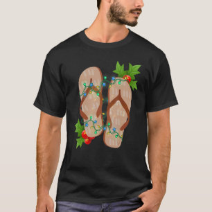 Flip Flops Xmas Lights Summer Hawaiian Christmas I T-Shirt