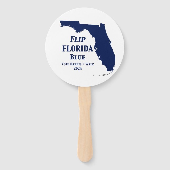Flip Florida Blue in 2024 Hand Fan (Front)