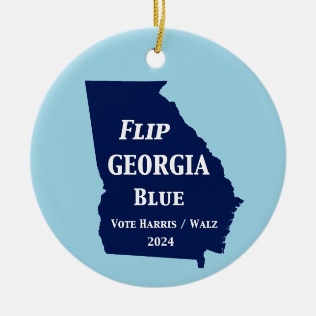 Flip Georgia Blue in 2024 Ceramic Tree Decoration (Front)