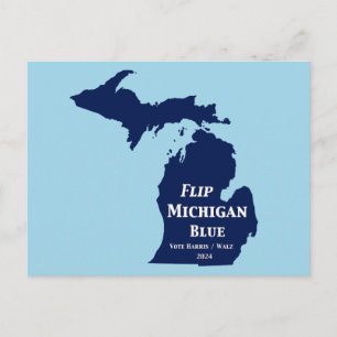Flip Michigan Blue in 2024 Postcard