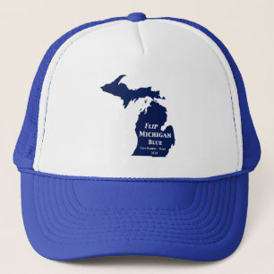 Flip Michigan Blue in 2024 Trucker Hat