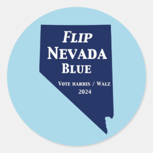 Flip Nevada Blue in 2024 Classic Round Sticker
