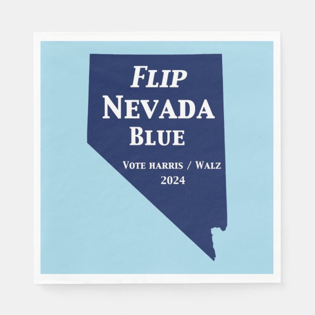 Flip Nevada Blue in 2024 Napkin (Front)