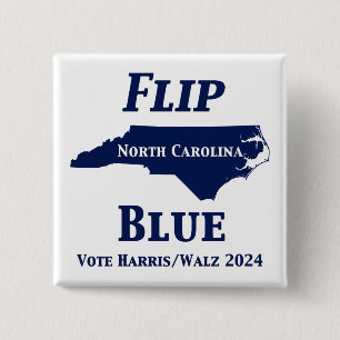 Flip North Carolina Blue in 2024 15 Cm Square Badge