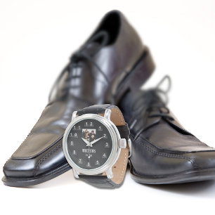 Flip Number Display Photo Custom Watch