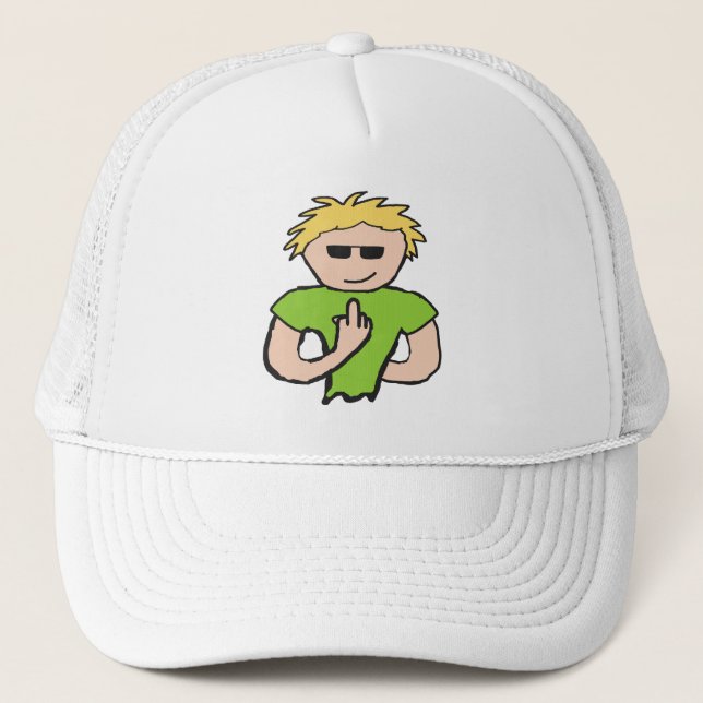 Flip The Bird Trucker Hat (Front)