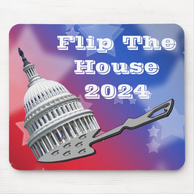 Flip The House Vote Blue 2024 Mouse Mat (Front)