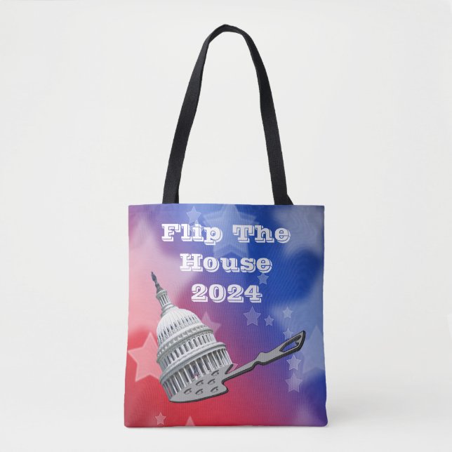 Flip The House Vote Blue 2024 Tote Bag (Front)