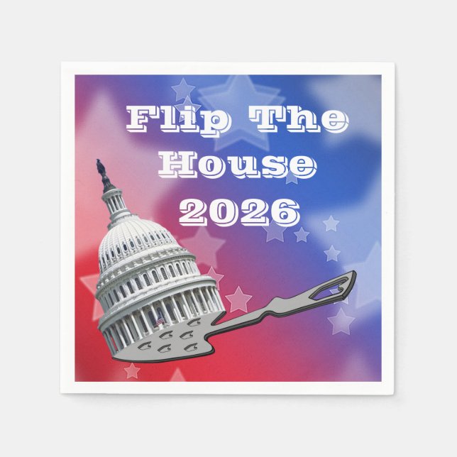 Flip The House Vote Blue 2026 Napkin (Front)