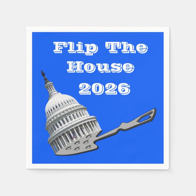 Flip The House Vote Blue 2026 Napkin (Front)