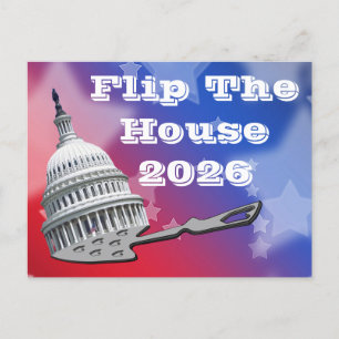Flip The House Vote Blue 2026 Postcard