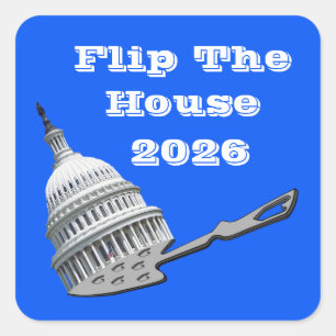 Flip The House Vote Blue 2026 Square Sticker