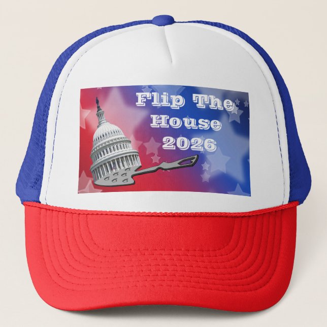 Flip The House Vote Blue 2026 Trucker Hat (Front)