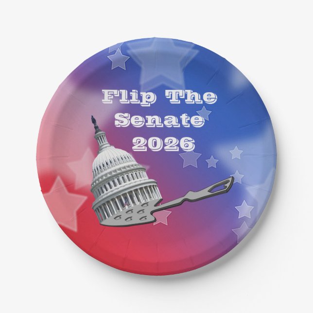 Flip The Senate Vote 2026 Paper Plate (Front)