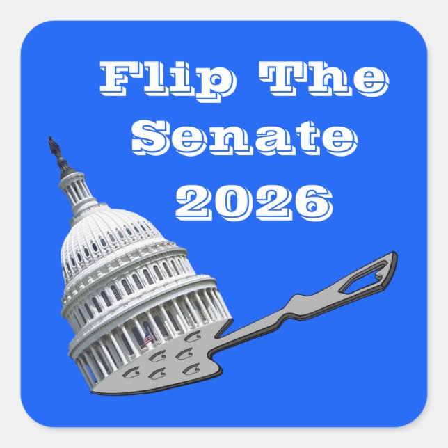 Flip The Senate Vote Blue 2026 Square Sticker (Front)