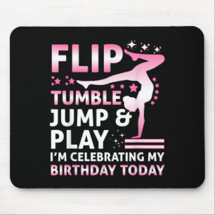 Flip Tumble Jump And Play Funny Girls Gymnastics Mouse Mat
